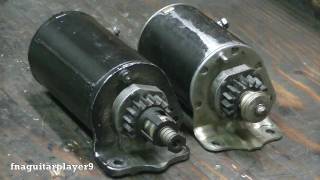 How to replace a starter gear on Briggs and Stratton Starters both rollpin and C clip type [upl. by Notlih]