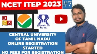 NCET 2023  CENTRAL UNIVERSITY OF TAMIL NADU [upl. by Nivram]