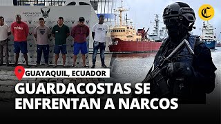 COMANDOS GUARDACOSTAS ecuatorianos se enfrentan a NARCOS Spiderman  El Comercio [upl. by Ellehcin]