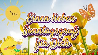 Fröhlicher Sonntagsgruß 🌞😊🥰 Sonntagsgrüße zum Verschicken kostenlose Grüße für Whatsapp 💌 Grußkarte [upl. by Molli]