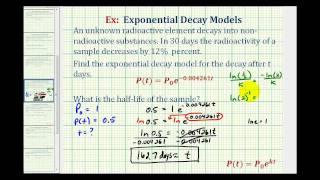 Ex Exponential Decay Function  Half Life [upl. by Calbert]