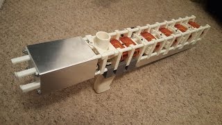 Mk4 Coil Gun  6Stage 3D Printed  780 Rounds Per Minute [upl. by Ahsinyd]