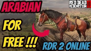 Red Dead Redemption 2 Online FREE ARABIAN HORSE  Red Chestnut [upl. by Vivle245]