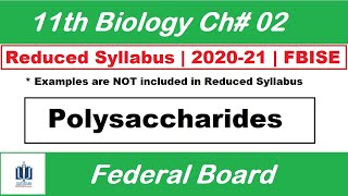 Polysaccharides Properties Types Examples  Class 11 Biology Chapter 2 [upl. by Eirollam614]