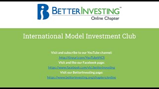 2024 09 15 International Model Investment Club Meeting [upl. by Clymer]