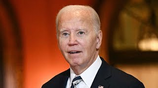 ‘Embarrassing Joe Biden stands on stage in silence after losing train of thought [upl. by Auroora]