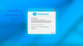 Installing Windows 10 9879 [upl. by Lettie841]