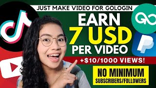 ANYONE CAN DO THIS Earn 7VIDEO About GoLogin  10 per 1000 VIEWS NO MINIMUM SUBSFOLLOWERS [upl. by Readus332]