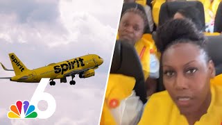 Passengers describe terrifying Spirit flight from Jamaica to Fort Lauderdale [upl. by Aicinoid]