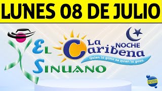 Resultados CARIBEÑA y SINUANO NOCHE del Lunes 8 de Julio de 2024 CHANCE 😱💰🚨 [upl. by Conard292]