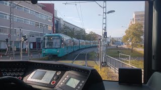 Führerstandsmitfahrt in der Stadtbahn Linie U3 von FHolzhausenstraße nach Oberursel Hohemark [upl. by Nodroj]