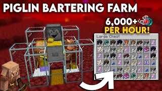 Minecraft Piglin BarteringTrading Farm 121  Piglin Trading Farm  6000 Perh [upl. by Yggam]