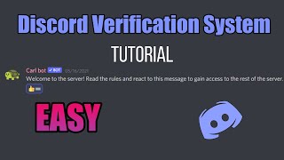 The Easiest Way to Set Up A Verification System in Your Discord Server I Discord Server Tutorial [upl. by Eissirk]