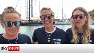 British rowers set new world record for Atlantic crossing [upl. by Ayidah]