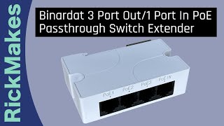 Binardat 3 Port Out1 Port In PoE Passthrough Switch Extender [upl. by Isla]