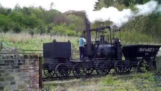 VETERAN LOCOMOTIVE quotPUFFING BILLYquot AT BEAMISH [upl. by Najed]