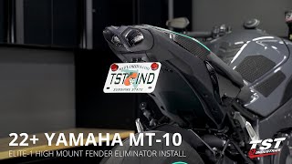 How to Install High Mount Fender Eliminator on the 2022 Yamaha MT10 by TST Industries [upl. by Dellora]