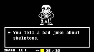 UNDERTALE  Pacifist Run Sans Battle [upl. by Viens]