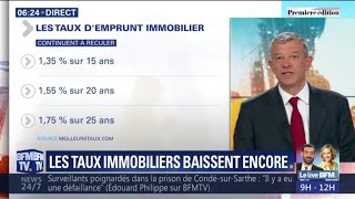 Immobilier les taux demprunt continuent de baisser [upl. by Eaves]