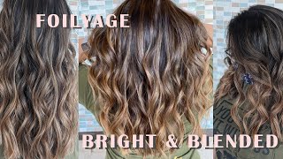 FOILYAGE TECHNIQUE  BALAYAGE LOOK  BEACHY LIVED IN HAIR [upl. by Adriano406]