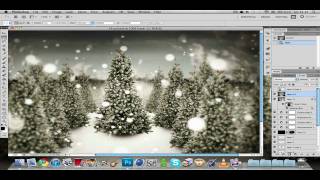 Come creare uno sfondo natalizio in Photoshop 12 [upl. by Adrien]