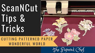 Brother ScanNCut Tips amp Tricks  Cutting Patterned Paper  Wonderful World DSP by Stampin’ Up [upl. by Jairia]