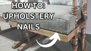 Upholstery Basics How To Apply Decorative Tacks [upl. by Aihn726]