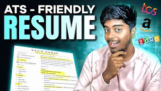 How to make a PERFECT RESUME in 10 Minutes 🤯  resume format for freshers tamil [upl. by Ediva]