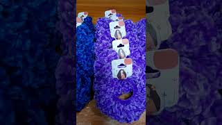 Velvet Scrunchies for a BDay souvenirs crochet yarn scrunchie cebu viralvideo shortsvideo [upl. by Akemehc]