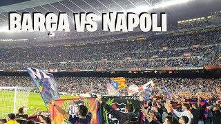 🟥 AMBIENTE CAMP NOU  Barcelona vs Napoles 🟦  Un dia de partit  Aficion del fcbarcelona [upl. by Shaver]