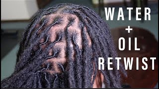 NO GEL  NO CLIPS LOC RETWIST  Water amp Oil Only  Drays Journey [upl. by Nadia116]