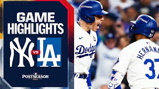 Yankees vs Dodgers World Series Game 2 Highlights 102624  MLB Highlights [upl. by Galitea]