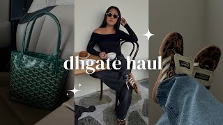 DHGATE DESIGNER HAUL GOYARD MINI TOTE CELINE SUNGLASSES amp ADIDAS SAMBAS [upl. by Niuqram]