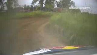 Poland 2009 Loeb fastest at Shakedown onboard camera [upl. by Almat]