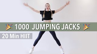 1000 JUMPING JACKS CHALLENGE 🔥 20 Min HIIT Workout  1000 Hampelmann Challenge [upl. by Ungley]