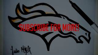 REPOST HOW TO DRAW DENVER BRONCOS LOGO [upl. by Lerner]