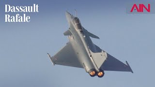 Dassaults Rafale Fighter Flies at Dubai Airshow – AIN [upl. by Aleahcim203]