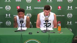 Colorado State Basketball M Postgame vs Winthrop [upl. by Joaquin]