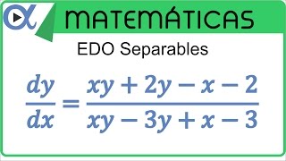 Ecuaciones diferenciales ordinarias separación de variables ejemplo 12  Vitual [upl. by Aime]