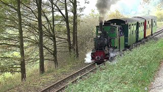 Dampfwolken im Autal  Dampfkleinbahn Bad OrbWächtersbach Okt2014 [upl. by Nicolea]