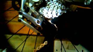 SRAM X9 rear derailleur adjustment problem part 1 [upl. by Ayhtak982]