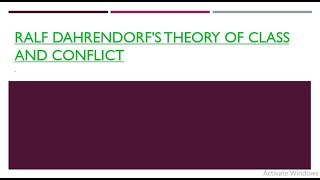 Ralf Dahrendorfs Theory of Class and Conflict [upl. by Arluene]