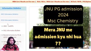 JNU me admission kyu nahi mila Mujhe  JNU first cutoff list 2024  JNU PG admission result 2024 [upl. by Zeculon920]