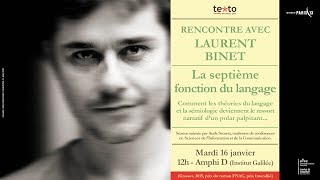 Texto 16 janvier 2018  Laurent Binet [upl. by Horvitz]