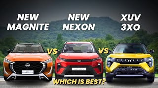 🔥Nissan Magnite 2024 vs Tata Nexon vs Mahindra XUV 3XO🔥 Nissan Magnite 2024 vs tata Nexon [upl. by Iadam]