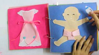 SÁCH VẢI CỦA NGỌC TÂM QUIET BOOK FOR BABY GIRL  QUIET BOOK DOLL SÁCH VẢI CHO BÉ [upl. by Rollins]