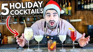 5 EASY Festive Holiday amp Christmas Cocktails You Can Make [upl. by Ensoll863]