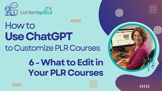 How to Customize Your PLR Course with Chat GPT What to Edit [upl. by Ornie]