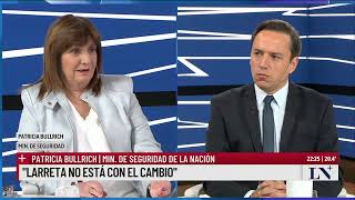 Patricia Bullrich quotLarreta se va a quedar en una soledad política muy grandequot [upl. by Ubald]