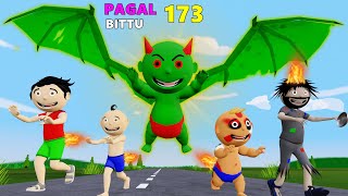 Pagal Bittu Sittu 173  Chirkut Bana Monster  Monster Wala Cartoon  Pagal Beta  Desi Comedy Video [upl. by Cherida]